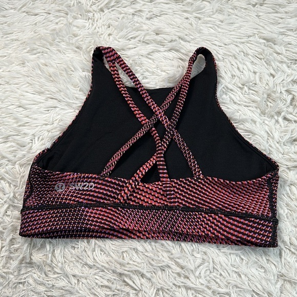 Lululemon Energy Bra High Neck *SeaWheeze Race Pace Flare Multi - Picture 2 of 4